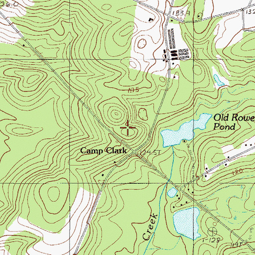 Topographic Map of Camp Clark, SC