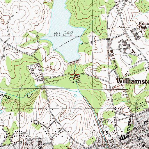 Topographic Map of Camp Creek, SC