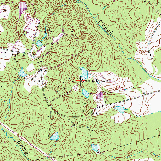 Topographic Map of Camp Dixon, SC