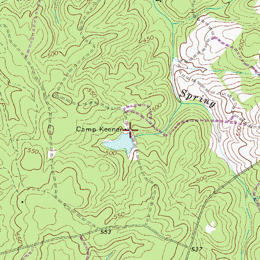 Topographic Map of Camp Keener, SC