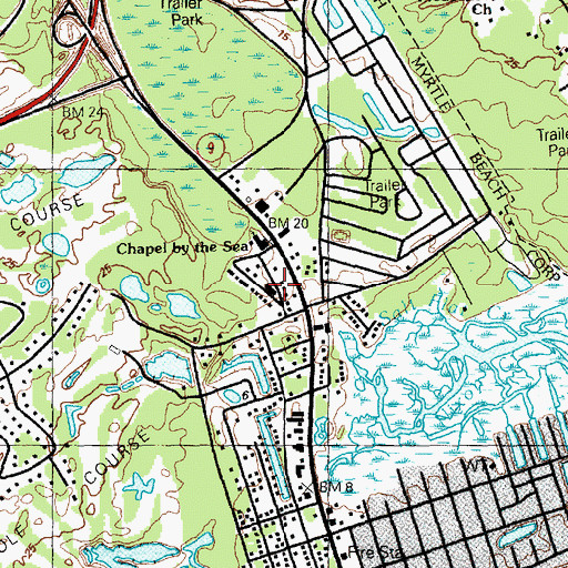 Topographic Map of Camp Nixon, SC
