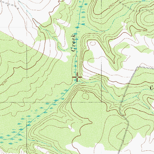 Topographic Map of Campbell Branch, SC