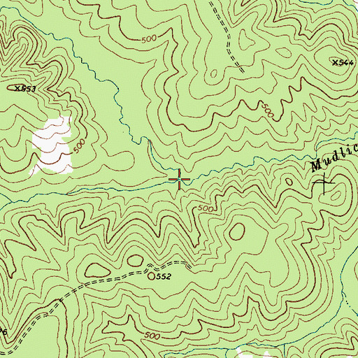 Topographic Map of Campbell Creek, SC