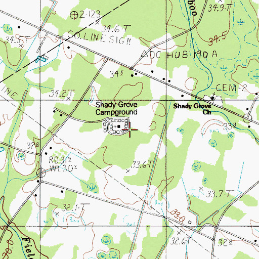 Topographic Map of Campmeeting Grounds, SC