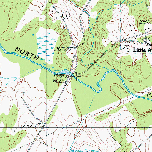 Topographic Map of Camps Bridge, SC