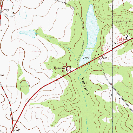 Topographic Map of Canaan Church, SC