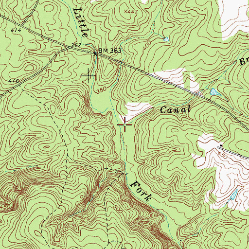 Topographic Map of Canal Branch, SC
