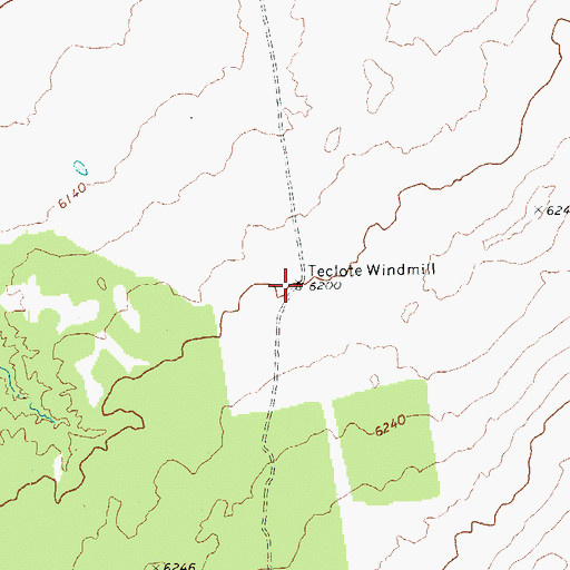 Topographic Map of Teclote Windmill, AZ