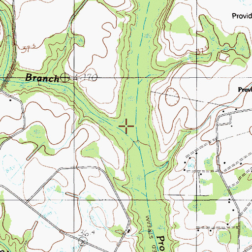 Topographic Map of Candy Branch, SC