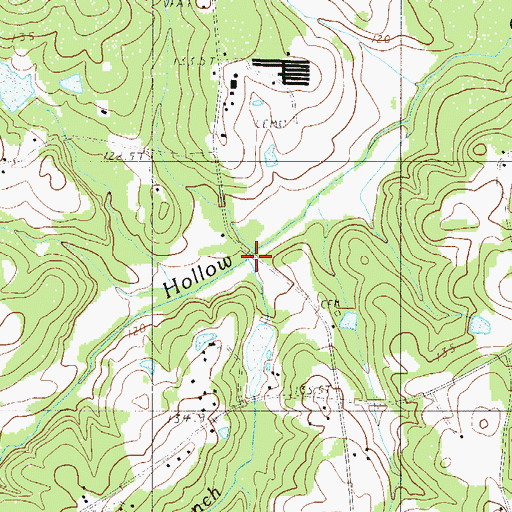 Topographic Map of Caney Branch, SC