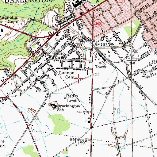 Topographic Map of Cannon Cemetery, SC