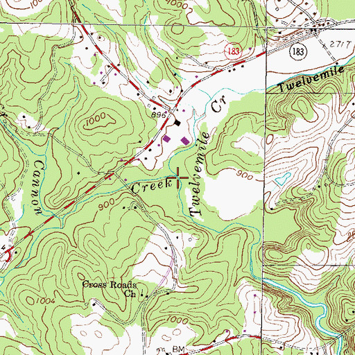 Topographic Map of Cannon Creek, SC