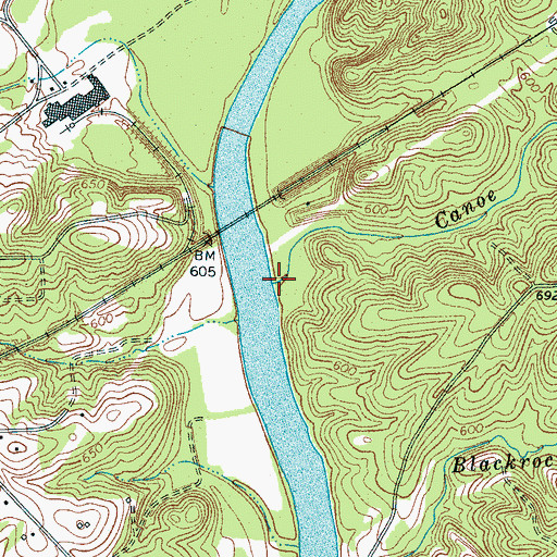 Topographic Map of Canoe Creek, SC