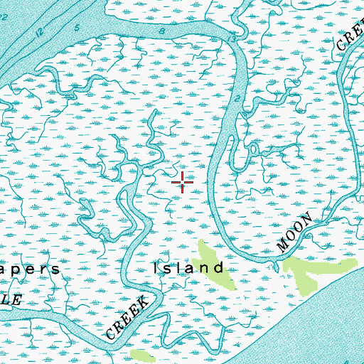 Topographic Map of Capers Island, SC