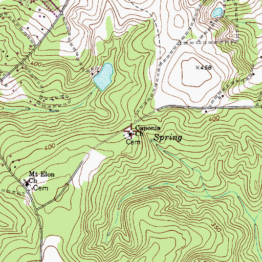 Topographic Map of Caponia Church, SC