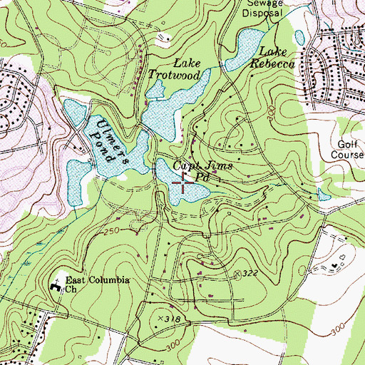 Topographic Map of Captain Jims Pond, SC
