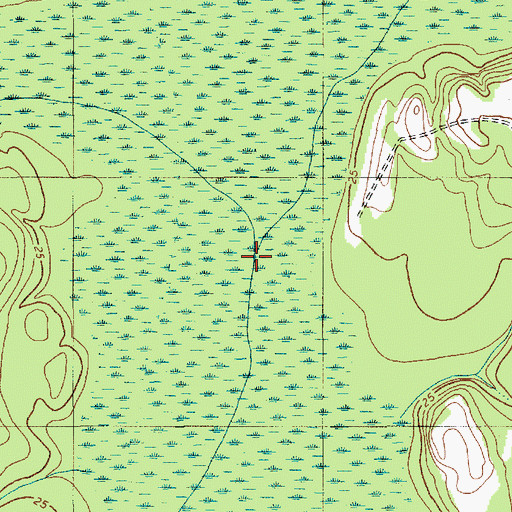 Topographic Map of Captains Creek, SC