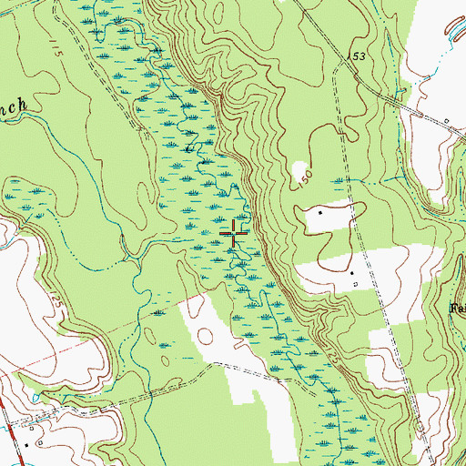 Topographic Map of Carolina Branch, SC