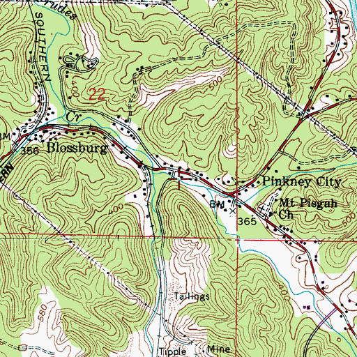 Topographic Map of MacDonald Hollow, AL