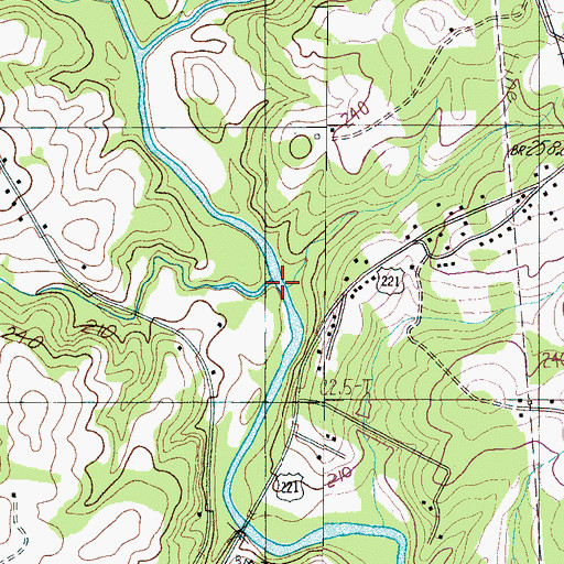 Topographic Map of Casey Creek, SC