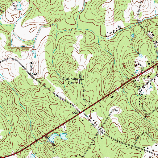 Topographic Map of Caskey Cemetery, SC