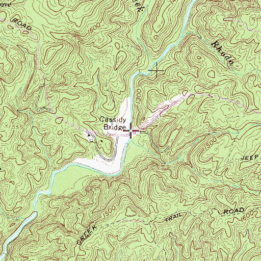 Topographic Map of Cassidy Bridge, SC