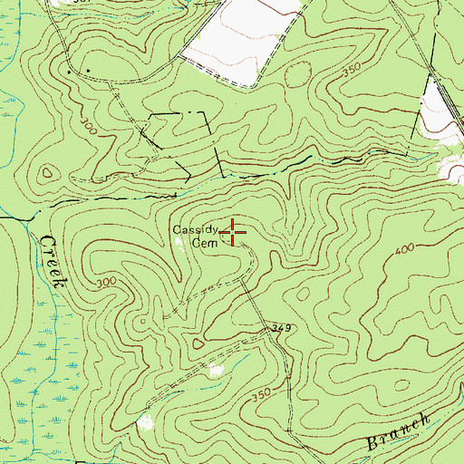 Topographic Map of Cassidy Cemetery, SC