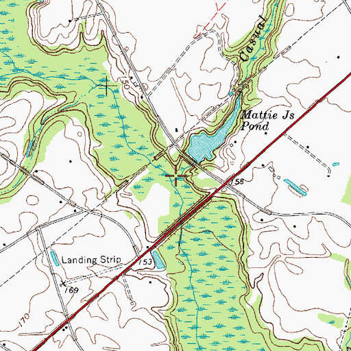Topographic Map of Casual Branch, SC