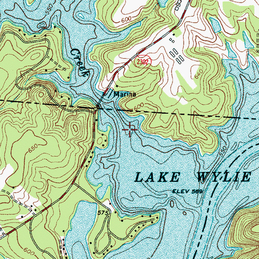 Topographic Map of Catawba Creek, SC