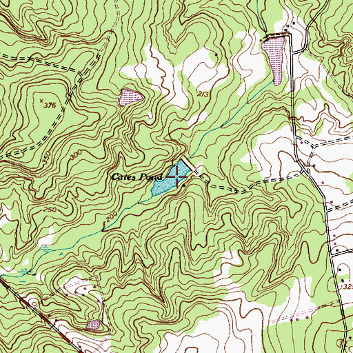 Topographic Map of Cates Pond, SC