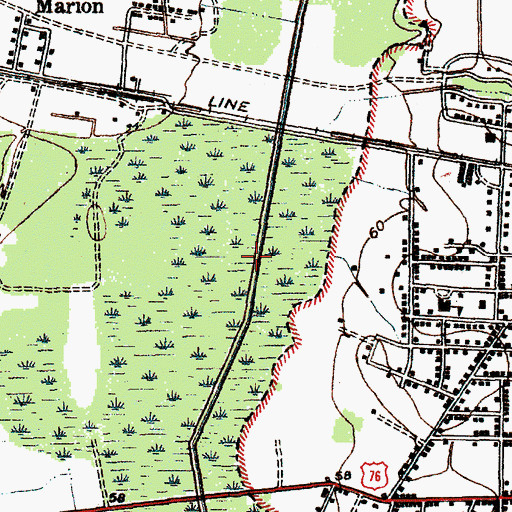 Topographic Map of Catfish Canal, SC