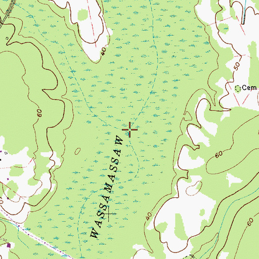 Topographic Map of Caton Creek, SC