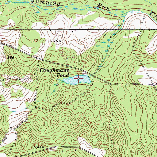 Topographic Map of Caughmans Pond, SC