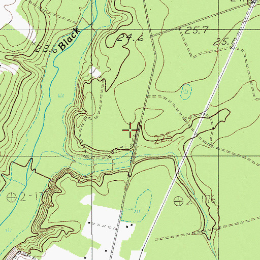 Topographic Map of Cavern Branch School, SC