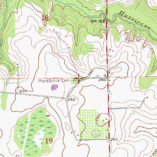 Topographic Map of Macedonia Cemetery, AL