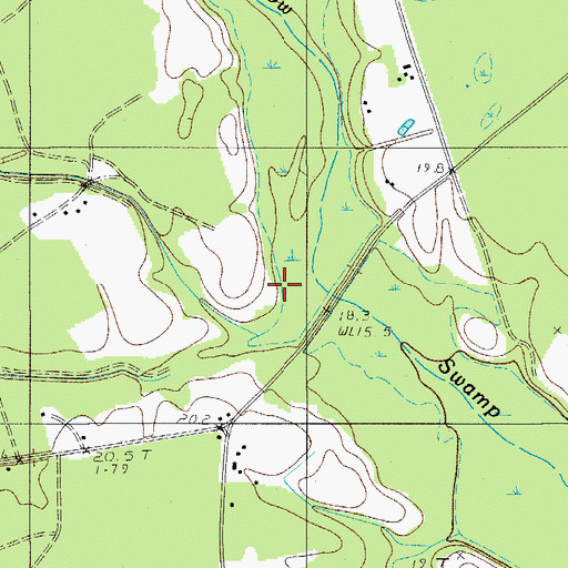 Topographic Map of Cedar Branch, SC