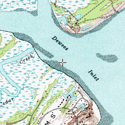 Topographic Map of Cedar Creek, SC
