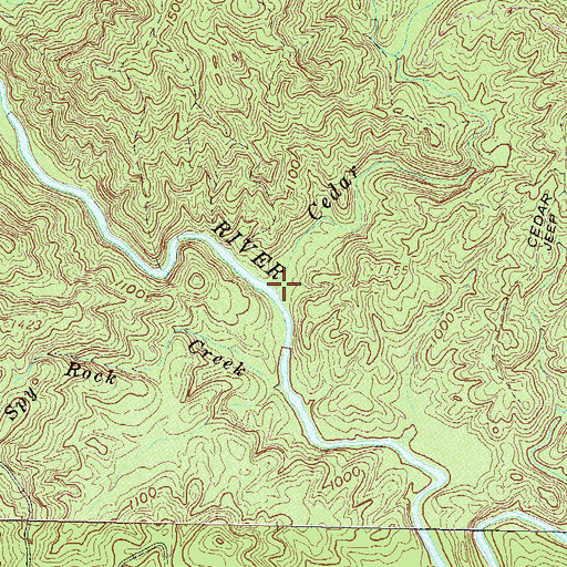 Topographic Map of Cedar Creek, SC