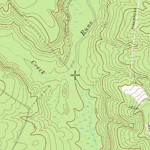 Topographic Map of Cedar Creek, SC