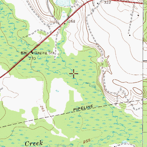 Topographic Map of Cedar Creek, SC