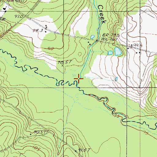 Topographic Map of Cedar Creek, SC