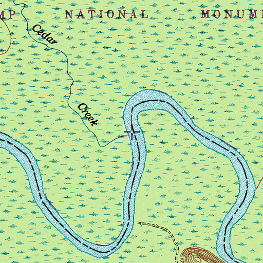 Topographic Map of Cedar Creek, SC