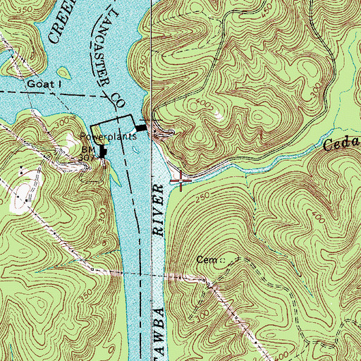 Topographic Map of Cedar Creek, SC