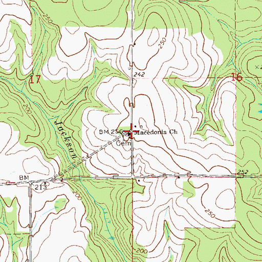 Topographic Map of Macedonia Church, AL