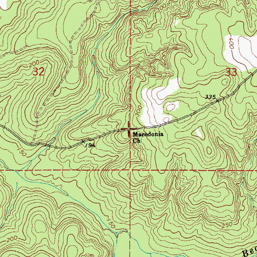 Topographic Map of Macedonia Church, AL