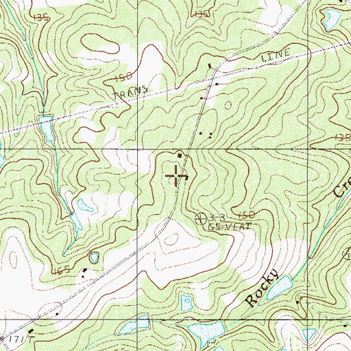 Topographic Map of Center School, SC