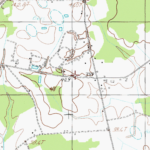 Topographic Map of Center School, SC