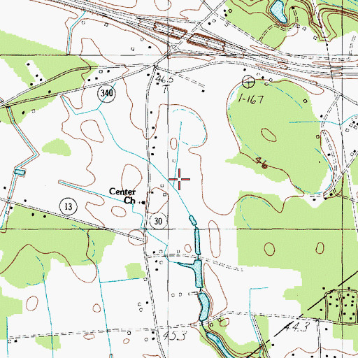 Topographic Map of Center School, SC