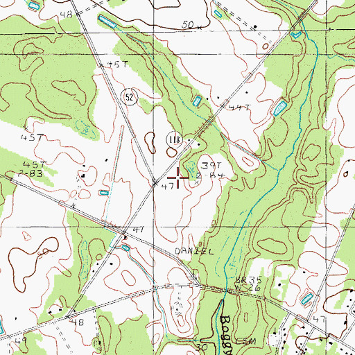 Topographic Map of Central Church, SC