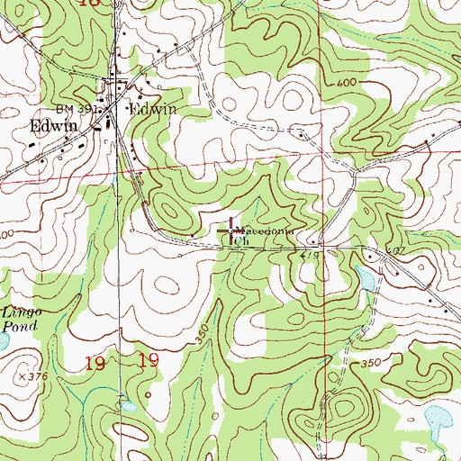 Topographic Map of Macedonia Church, AL